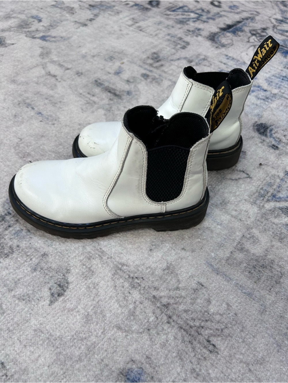 Dr. Martens Kids White Chelsea Boots Size 1
